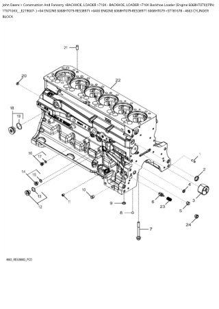 John Deere 710K Backhoe Loader (Engine 6068HT079) (PIN 1T0710KX__E219607-) Parts Catalogue Manual Instant Download (Publ
