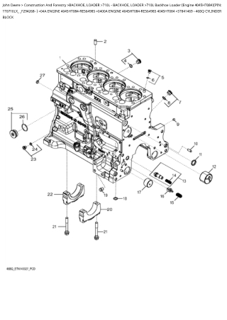 John Deere 710L Backhoe Loader (Engine 4045HT084) (PIN 1T0710LX__F294268-) Parts Catalogue Manual Instant Download (Publ