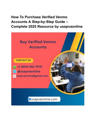 How To Purchase Verified Venmo Accounts A Step-by-Step Guide – Complete 2025 Resource by usapvaonline