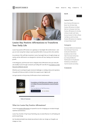 Louise hay positive affirmations