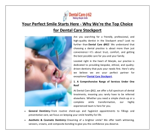 Your Perfect Smile Starts Here - Why We're the Top Choice for Dental Care
