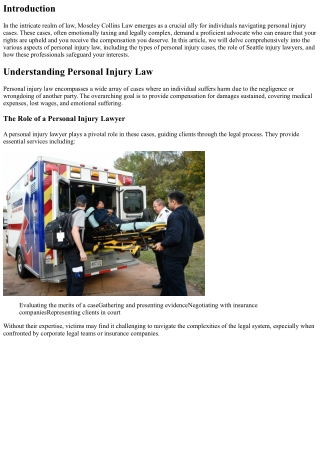 Moseley Collins Law: Protecting Your Interests in Personal Injury Cases