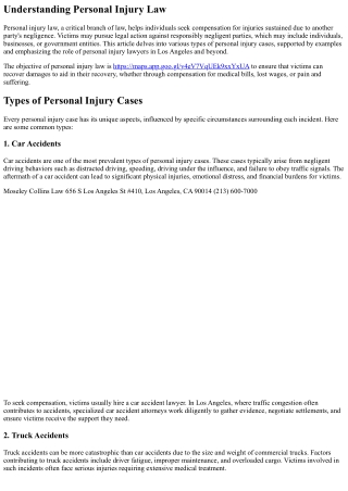Unveiling Common Types of Personal Injury Cases and Legal Solutions