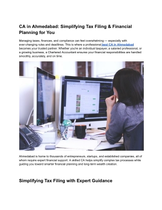 CA in Ahmedabad_ Simplifying Tax Filing & Financial Planning for You