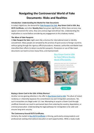 Navigating the Controversial World of Fake Documents