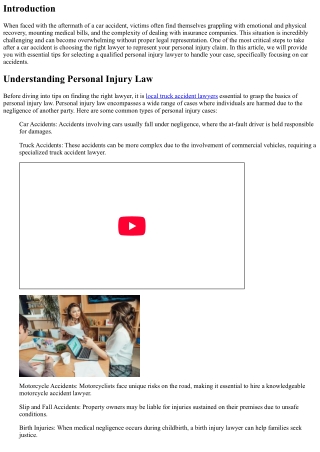 Car Accident Claims: Tips for Choosing the Right Lawyer