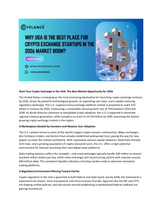 Why the USA Is the Best Place to Launch Your Crypto Exchange in 2026?