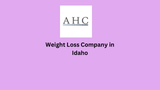 Weight Loss Company in Idaho