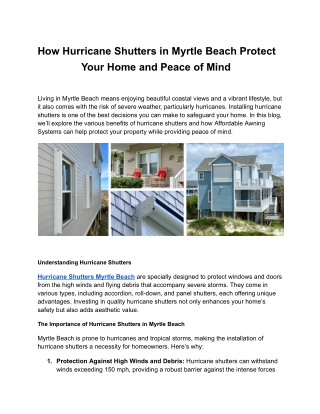 How Hurricane Shutters in Myrtle Beach Protect (1)