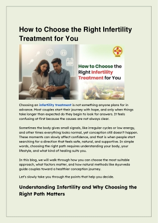 How to Choose the Right Infertility Treatment for You