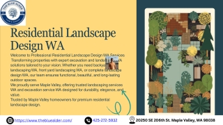 Residential Landscape Design Near Me