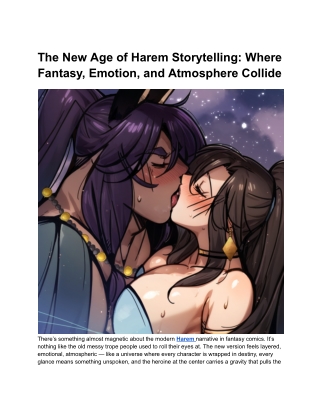 The New Age of Harem Storytelling_ Where Fantasy, Emotion, and Atmosphere Collide