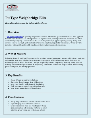 The Ultimate Pit Type Weighbridge Guide – Discover Professional Engineering Insi