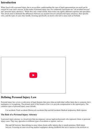 Car Accident Lawyers vs. Personal Injury Attorneys: Understanding the Difference