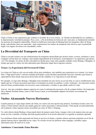 Las Alternativas De Transporte Optimizadas  A fin de Llegar ATusDestinosFavorito