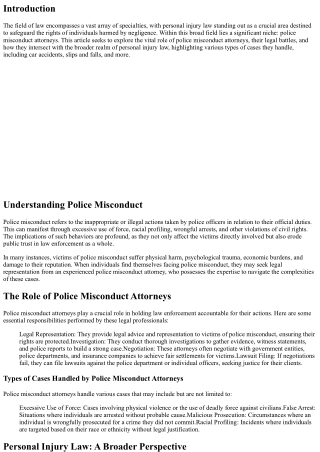 Exploring Police Misconduct Attorneys and Their Legal Battles