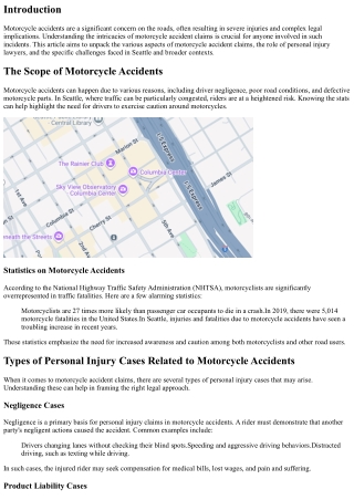 Understanding the Complexities of Motorcycle Accident Claims