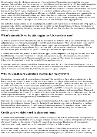 Hilton Honors Credit Card UK vs. Hilton Honours Debit Card: Which to Choose?