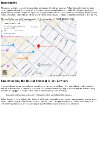 Maximizing Compensation in Motorcycle Accident Cases: Tips from Legal Experts