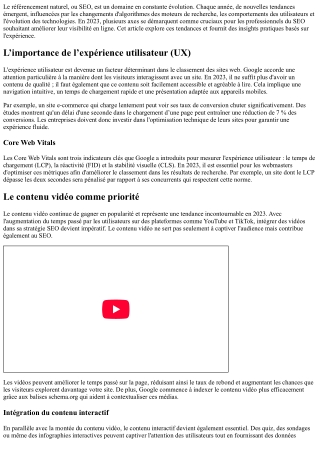 Les tendances du référencement naturel à suivre en 2023