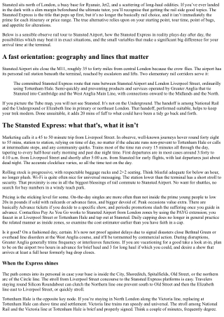 Trains to London Stansted Airport: Stansted Express vs. Alternatives