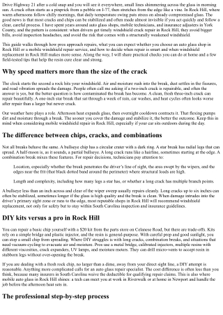 Windshield Crack Repair Rock Hill: The Step-by-Step Process