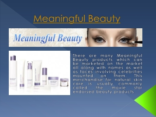 PPT - Meaningful Beauty Products PowerPoint Presentation, free download 