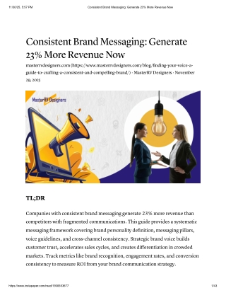 Consistent Brand Messaging_ Generate 23% More Revenue Now