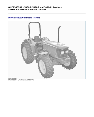John Deere 5080G, 5090G and 5090GH Tractors Operator’s Manual Instant Download (Publication No. OMER383787)