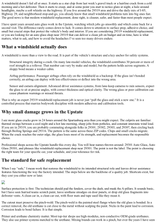 29319 Windshield Replacement: Safe, Clean, and Quick