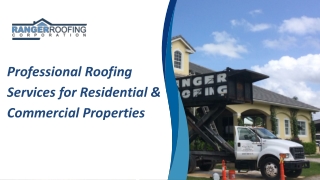 Professional Roofing Services for Residential & Commercial Properties