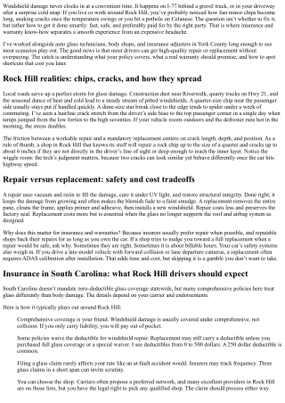 Auto Glass Replacement Rock Hill: Insurance and Warranty Secrets