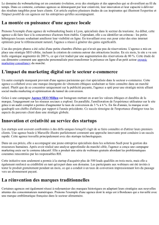 Les études de cas inspirantes des meilleures agences de webmarketing.