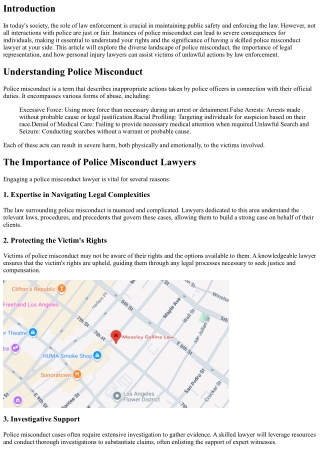 Defending Your Rights: The Importance of Police Misconduct Lawyers