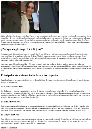 Ofertas con destino a Pekín que incluyen visitas acompañadas incluidas