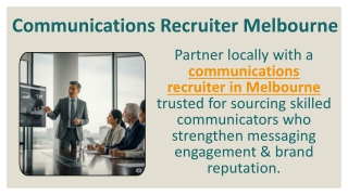 Communications Recruiter  Melbourne