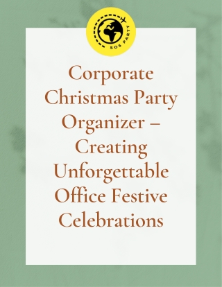 Corporate Christmas Party Organizer
