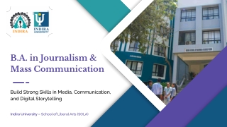 B.A. Journalism & Mass Communication College in Pune | Indira University