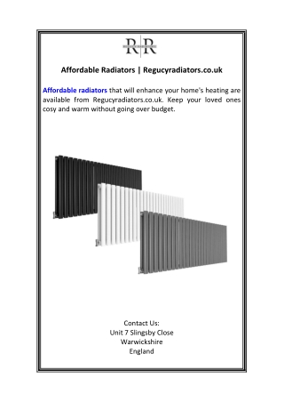Affordable Radiators  Regucyradiators.co.uk