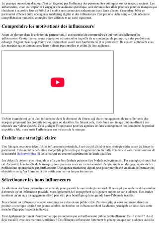 Influenceurs et agences : comment créer des partenariats efficaces ?