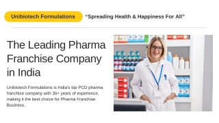 The Top Leading Pharma Franchise Company in India