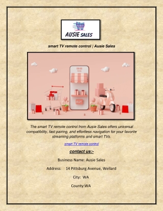 smart TV remote control  Ausie Sales