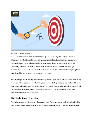 The Execution Mandate in a Metrics-Driven World_ Balancing Speed, Scale, and Sustainability