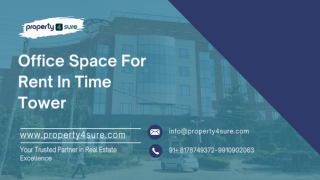 Secure Your Office in Time Tower, MG Road – A Premier Corporate Hub