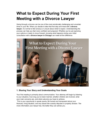What to Expect During Your First Meeting with a Divorce Lawyer