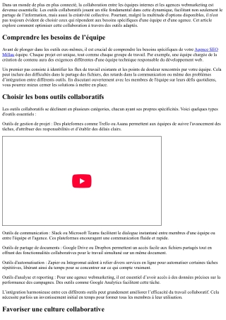 Outils collaboratifs : comment votre équipe et l'agence peuvent travailler ensem