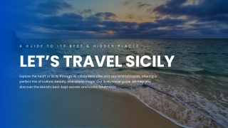 Sicily A Guide to its Best & Hidden Places