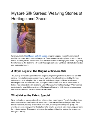 Mysore Silk Sarees_ Weaving Stories of Heritage and Grace (1)