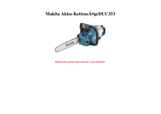 3554 Makita Akku-KettensÃƒÂ¤geDUC353 