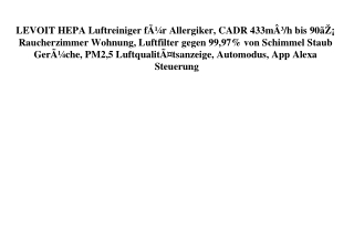 7985 LEVOIT HEPA Luftreiniger fÃƒÂ¼r Allergiker  CADR 433mÃ‚Â³ h bis 90Ã£ÂŽÂ¡ Raucherzimmer Wohnung  Luf